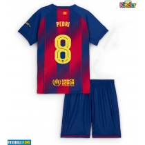 Barcelona Pedri Gonzalez #8 Heimtrikotsatz Kinder 2025-26 Kurzarm (+ Kurze Hosen)